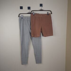 Skims Bundle of Outdoor Leggings Biker Shorts Camel Desert Extra Large
